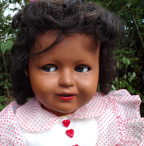Large vintage flirty eyes doll - large,
