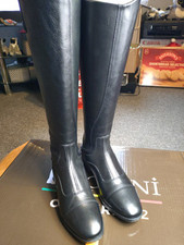 Brogini Casperia V2 3D Stretch Boots Womens UK Size 4 Black Leather Long Riding