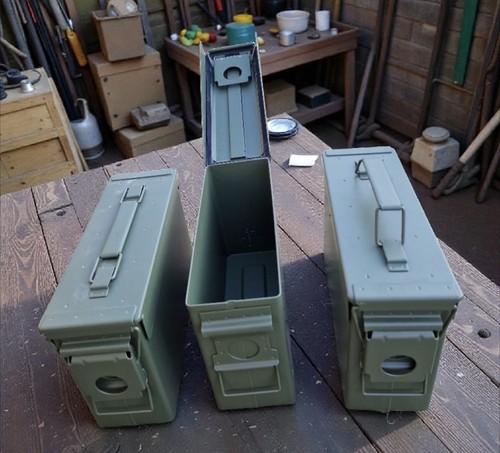 Cal steel ammo tins - 3,