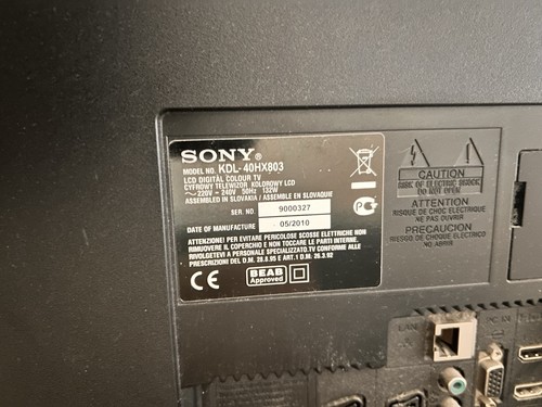 Sony bravia kdl 40hx803 - bravia, kdl-40hx803