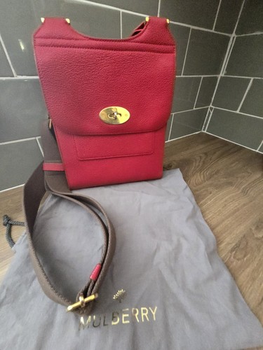 Mulberry red leather - leather, medium