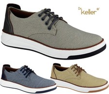 Mens Dr Keller Memory Foam Smart Casual Walking Canvas Shoes Trainers