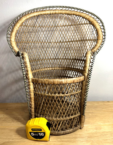 Vintage doll peacock chair - doll,