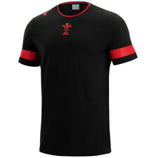 Wales WRU Rugby Black Travel Leisure Shirt Top 2021/22 BNWT Macron XL