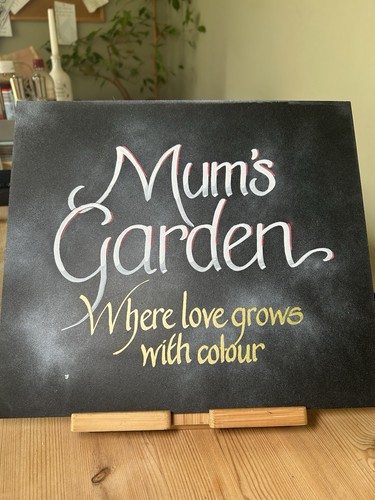 Slate wood sign - or, for