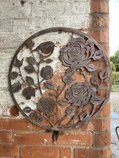 COLOURED METAL  ROBIN / ROSES