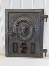 Antique Cast Iron Wood Stove Front Door With Vent -  Small