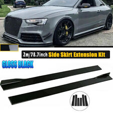 For Audi A4 A5 A6 A7 A8 2m 78.7" Side Skirts Extension Rocker Panel Splitter Lip