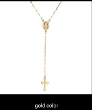 CROSS necklace Rosary Madonna