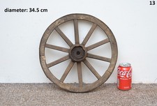 Vintage old wooden cart wagon wheel / 34.5 cm - FREE DELIVERY