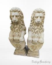 Lion garden statues - a pair