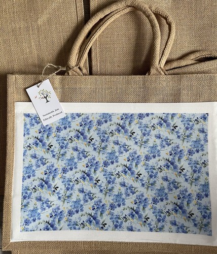 Jute tote bag - tote,
