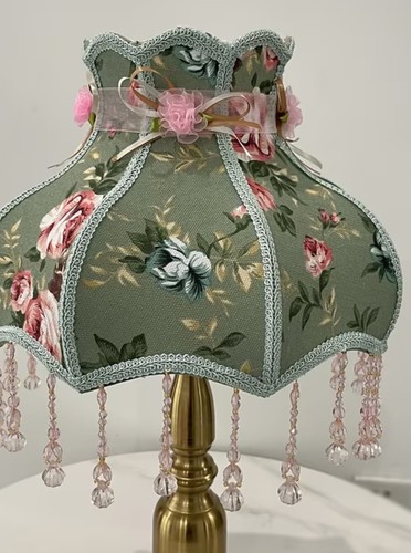 Green pink floral - pink, fabric