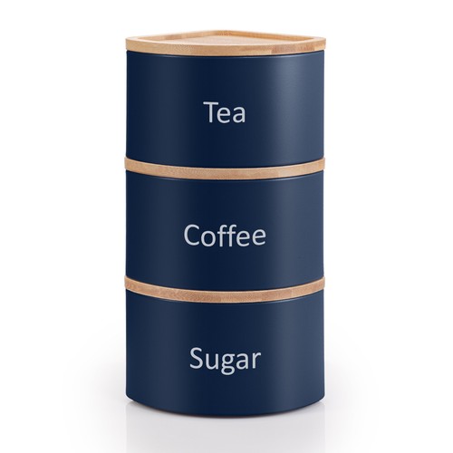 Stackable canister set 3 - of,