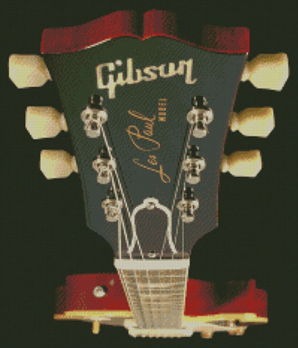 Cross stitch pattern guitar - cross,