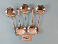Five EPNS Spoons  Soup  or