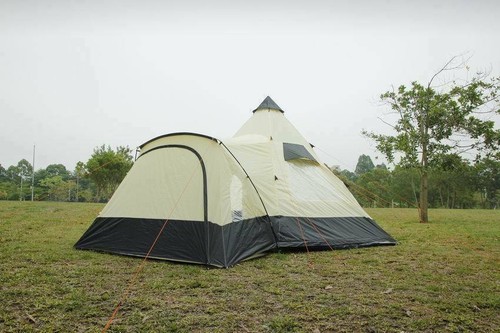 Camping tent person - camping, tipi
