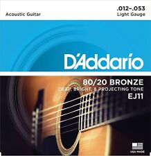 D'Addario EJ11 Light Acoustic Guitar Strings 12-53