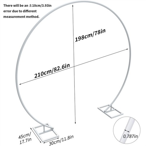 Round metal wedding arch - round,