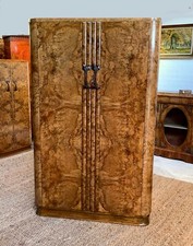 Art Deco Figured Walnut Double