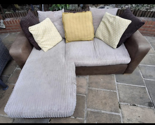 Corduroy chaise longue sofa - corduroy,