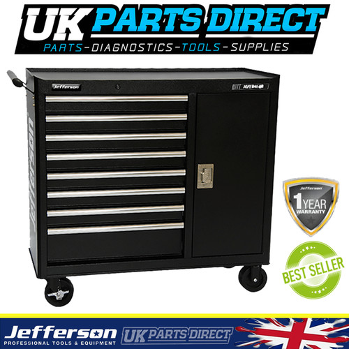 Jefferson black 8 drawer - jefferson, 41"