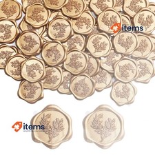 Mogokoyo Wax Seal Self-adhesive Pack Of 50 Gold Envelope Stickers Wax, Set of 50