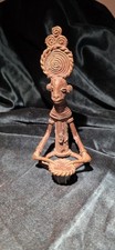 Brass Tribal Man Playing Dholak Antique Collectible