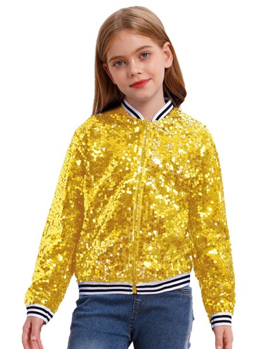 Girls sequin jacket - sequin, long