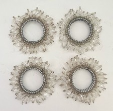 Set of 4 Clear Crystal Dangles