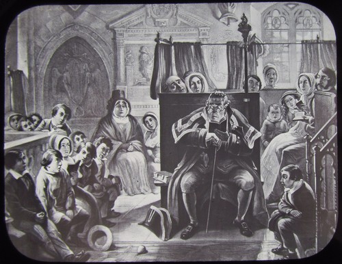 Glass magic lantern slide - lantern,