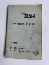 BSA Instruction Manual D1
