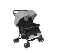 Graco DuoRider Steeple Twin Pushchair With Rain Cover - Grey