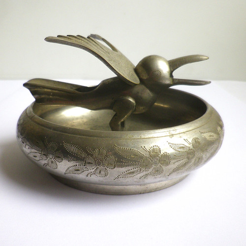 Vintage novelty metal bird - vintage,