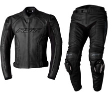 RST S1 Motorcycle Sports Ce Leather Jacket / Trousers 2PC Black/Black