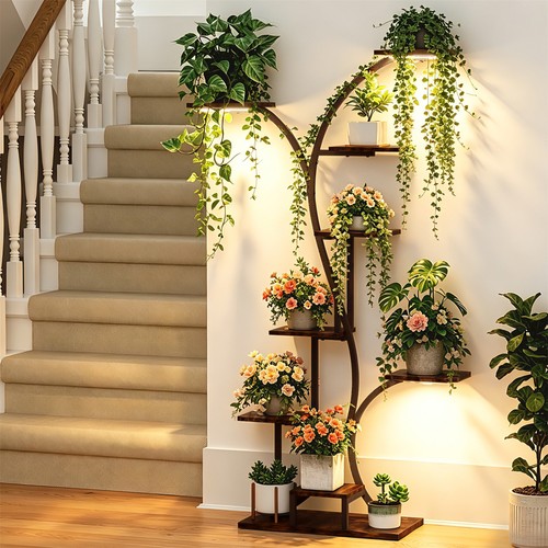 Vintage tall plant stand - vintage,