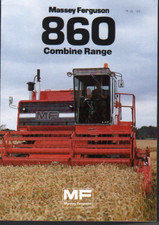 1983 Massey Ferguson "860" Combine Range Brochure Leaflet