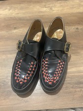 Underground Made in England Black Leather Creepers - Size 9