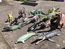 Dinosaur and Sea Creature toys including Jurassic Park Stegosaurs 1996