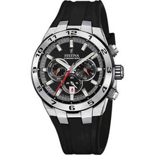 Festina F20671/6 Men's Black Chrono Bike Rubber Strap Watch