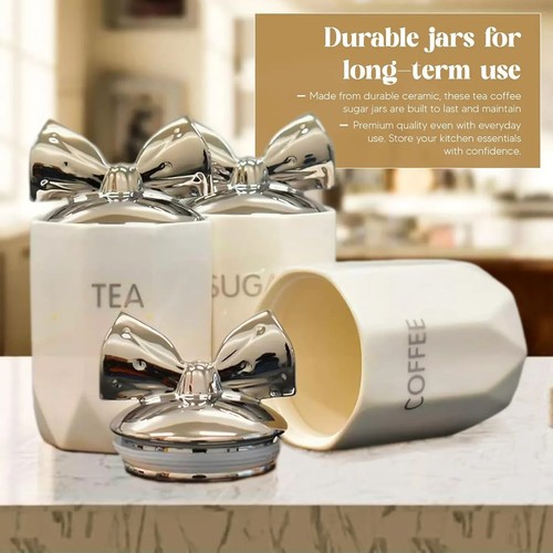 Tea coffee sugar jar - tea,
