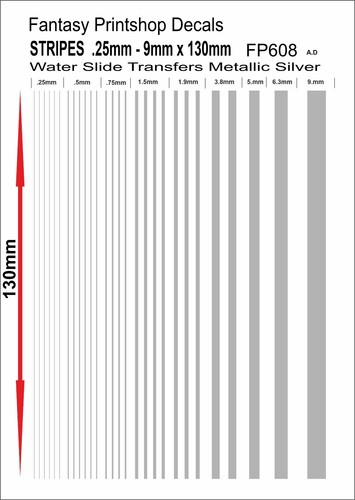 Stripes water slide transfers - stripes,