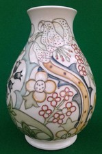 7.5” MOORCROFT GOLDEN LILY VASE - RACHEL BISHOP - 1994.