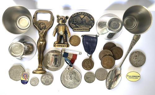Vintage coins medals metal - vintage,