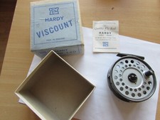 V good vintage hardy alnwick viscount 140 trout fly fishing reel 3 + 5/8ths etc