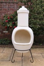 Asteria Extra-large Clay Chimenea made of Chimalin Garden Outdoor Summer Spring
