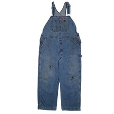 DICKIES Vintage 00s Dungaree Trousers Blue Mens W38 L30