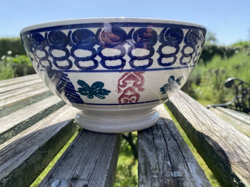 Antique sponge ware bowl - antique,