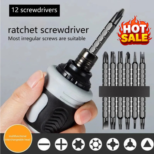 Ratchet screwdriver set dual - ratchet,