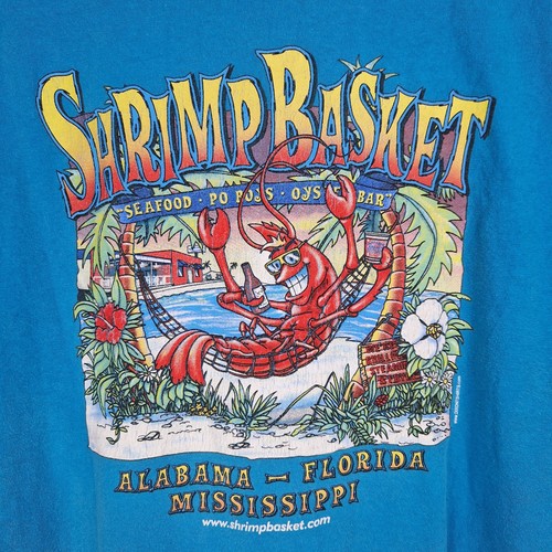 Shrimp basket graphic shirt - basket,